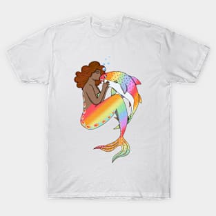 LGBTQ+ Pride Rainbow Mermaid T-Shirt